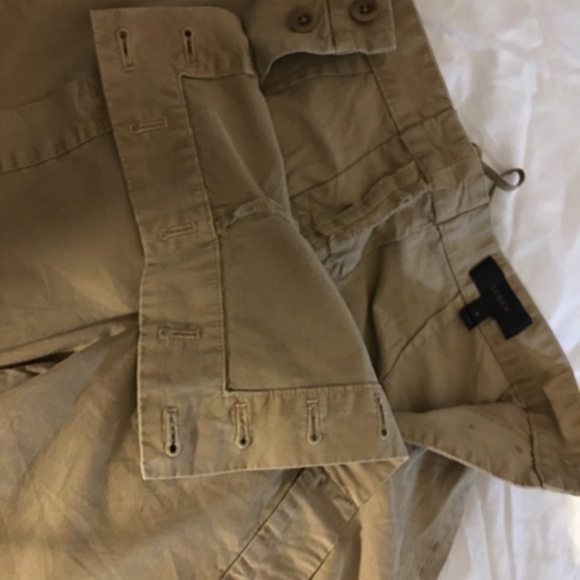 J CREW bohemian button front open , shoe string tie back pants - Picture 11 of 12